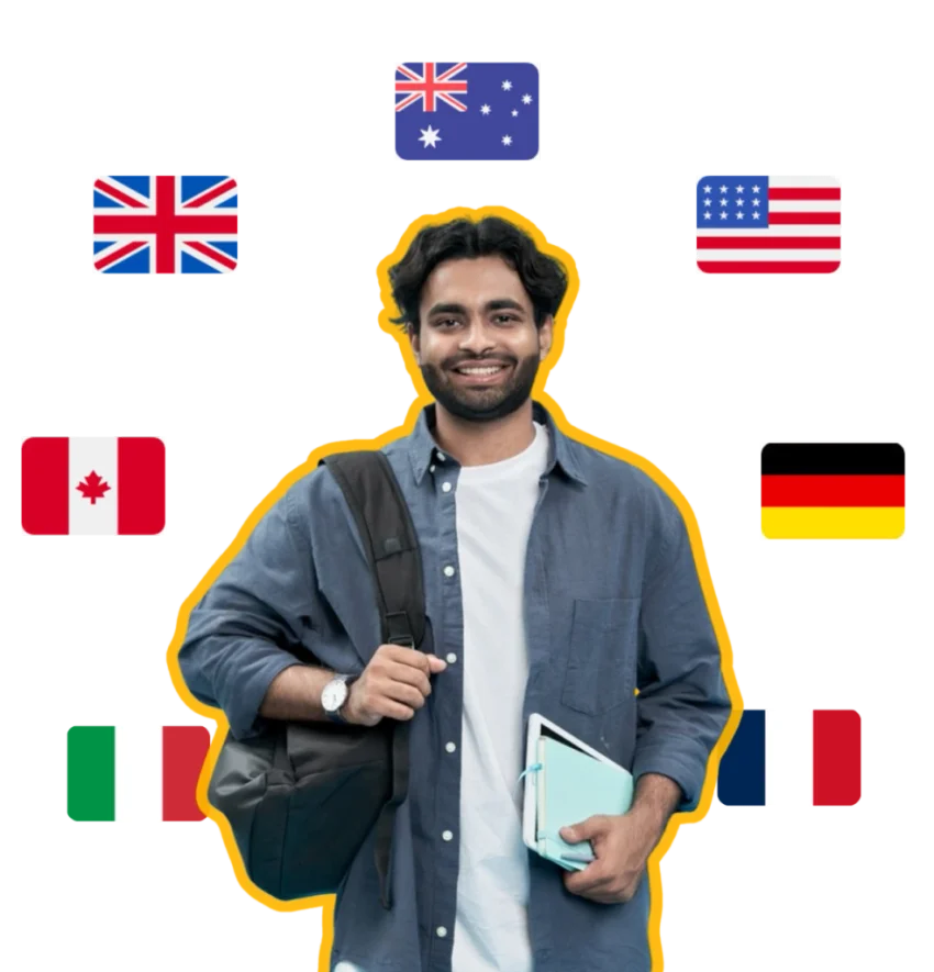Student and destination flags from Touristal India’s public website artwork